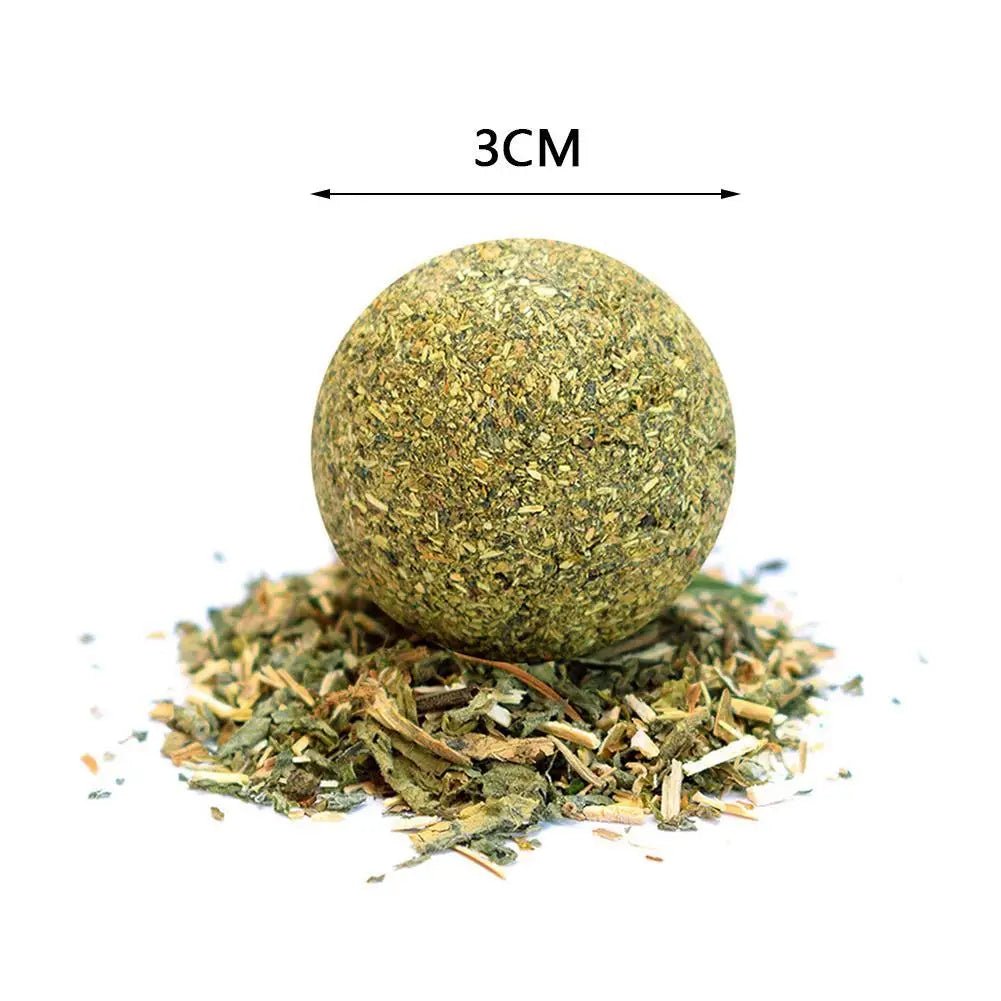 1~5PCS Natural Catnip Cat Wall Stick-on Ball Toys Treats Healthy Natural Removes Hair Balls To Promote Digestion Cat Grass Snack - Needora