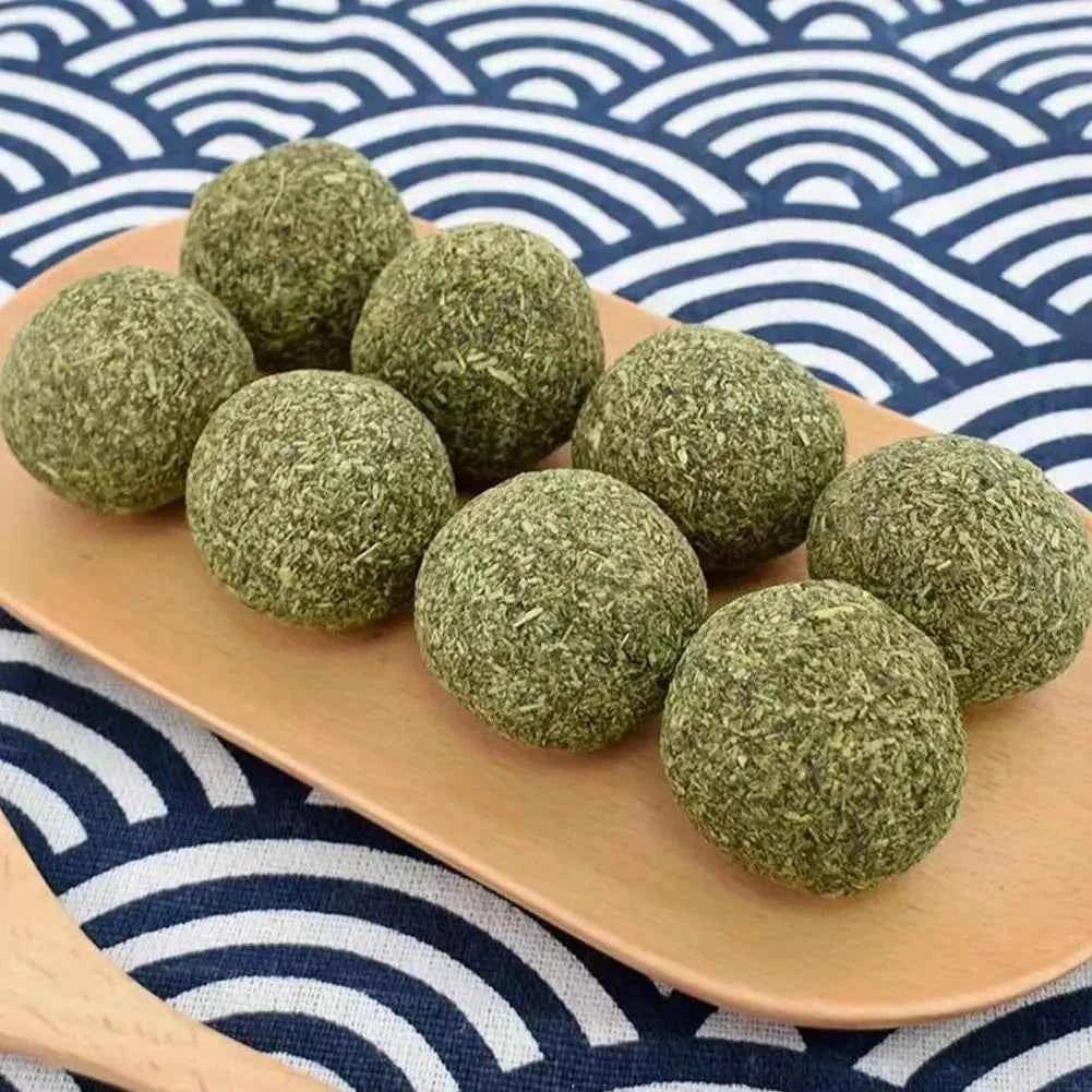 1~5PCS Natural Catnip Cat Wall Stick-on Ball Toys Treats Healthy Natural Removes Hair Balls To Promote Digestion Cat Grass Snack - Needora