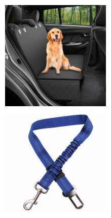 Dog Car Seat Cover Mesh Hammock Pet Carrier Back Seat Protector with Zipper Pocket