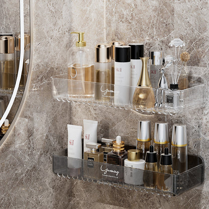 PET bathroom rack wash table cosmetic storage box on the wall bathroom storage rack toilet finishing appliances