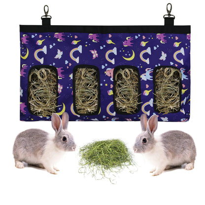 Rabbit Hay Bag Food Bag Feeding Bag Pet Hanging Bag Feeder Bag