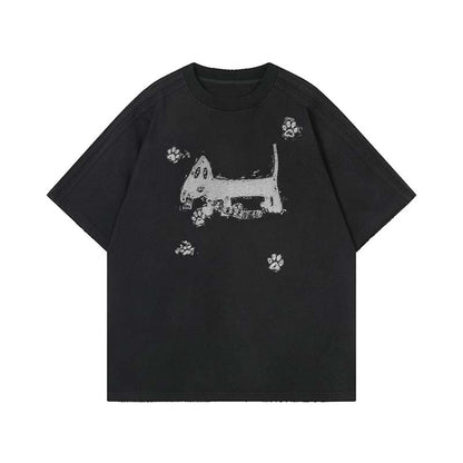 Abstract animal print short sleeved t-shirt