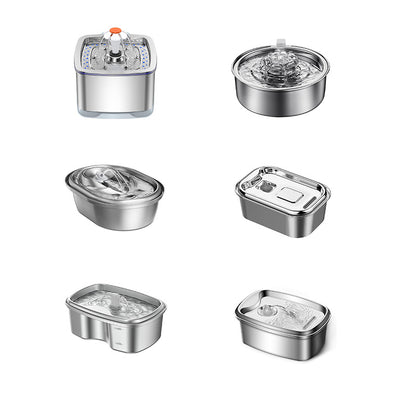 Stainless Steel Smart Pet Water Dispenser with Automatic Circulation and Filtration, Large Capacity Feeder for Cats and Dogs