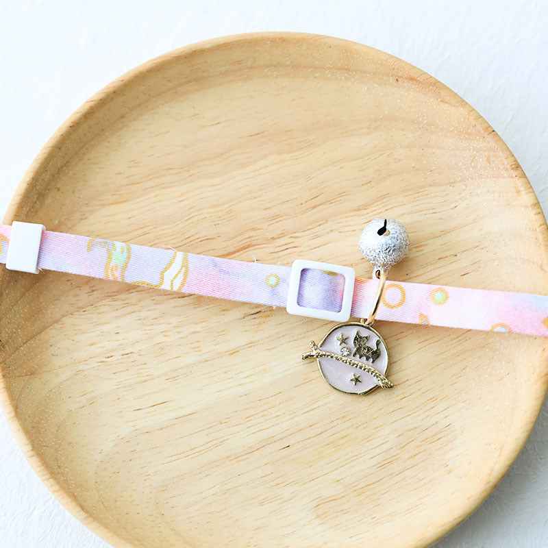 Cute Cat Dog Collar with Silver Bell Anti-Lost Tag