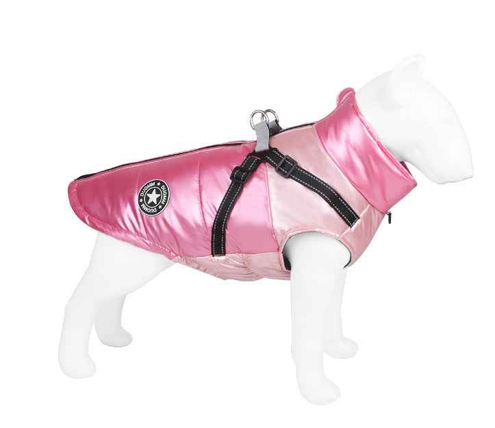 Winter Pet Puffer Jacket – Adjustable Warm Dog Coat (S–7XL)