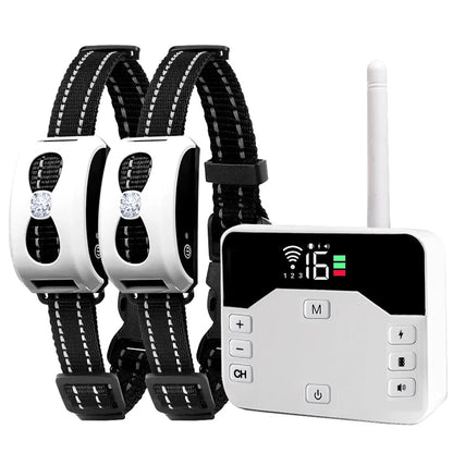 2 IN 1 Wireless Electronic Dog Fence System & Remote Training Collar Beep Shock Vibration and Pet Containment For All Size Puppy - Needora