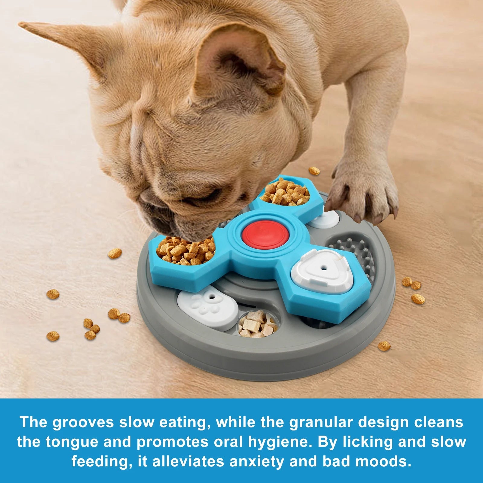 2-Layers Dog Puzzle Toys Slow Feeder Food Dispenser Interactive Increase Puppy IQ Anti-Choking Tableware Dog Licking Plates - Needora