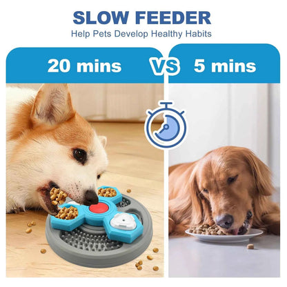 2-Layers Dog Puzzle Toys Slow Feeder Food Dispenser Interactive Increase Puppy IQ Anti-Choking Tableware Dog Licking Plates - Needora