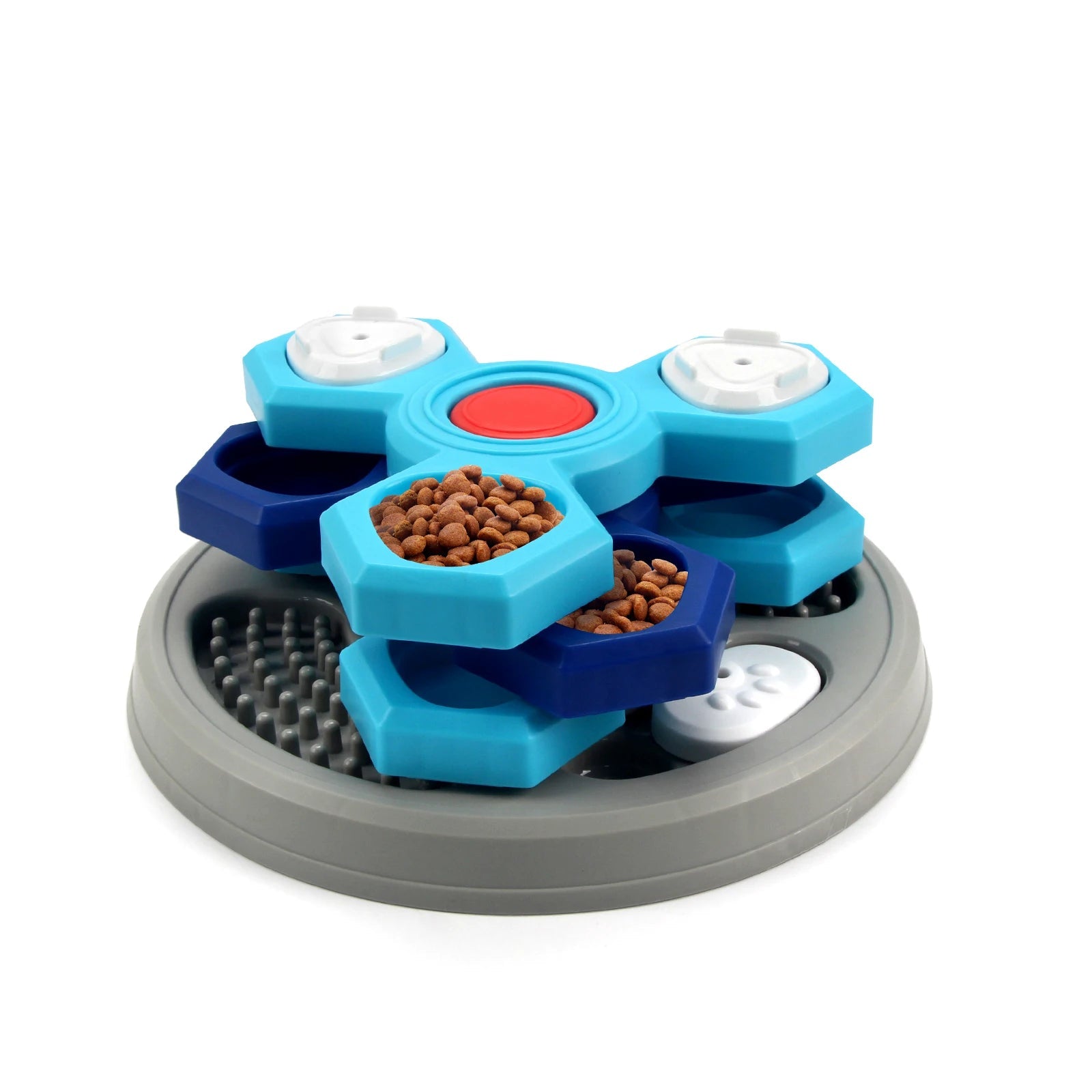 2-Layers Dog Puzzle Toys Slow Feeder Food Dispenser Interactive Increase Puppy IQ Anti-Choking Tableware Dog Licking Plates - Needora