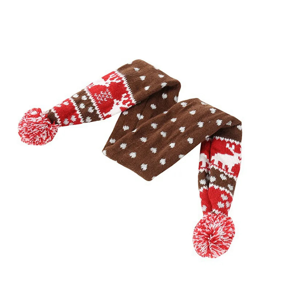 Knitted Christmas Pet Scarf – Cozy Winter Scarf for Dogs & Cats (S/M/L)