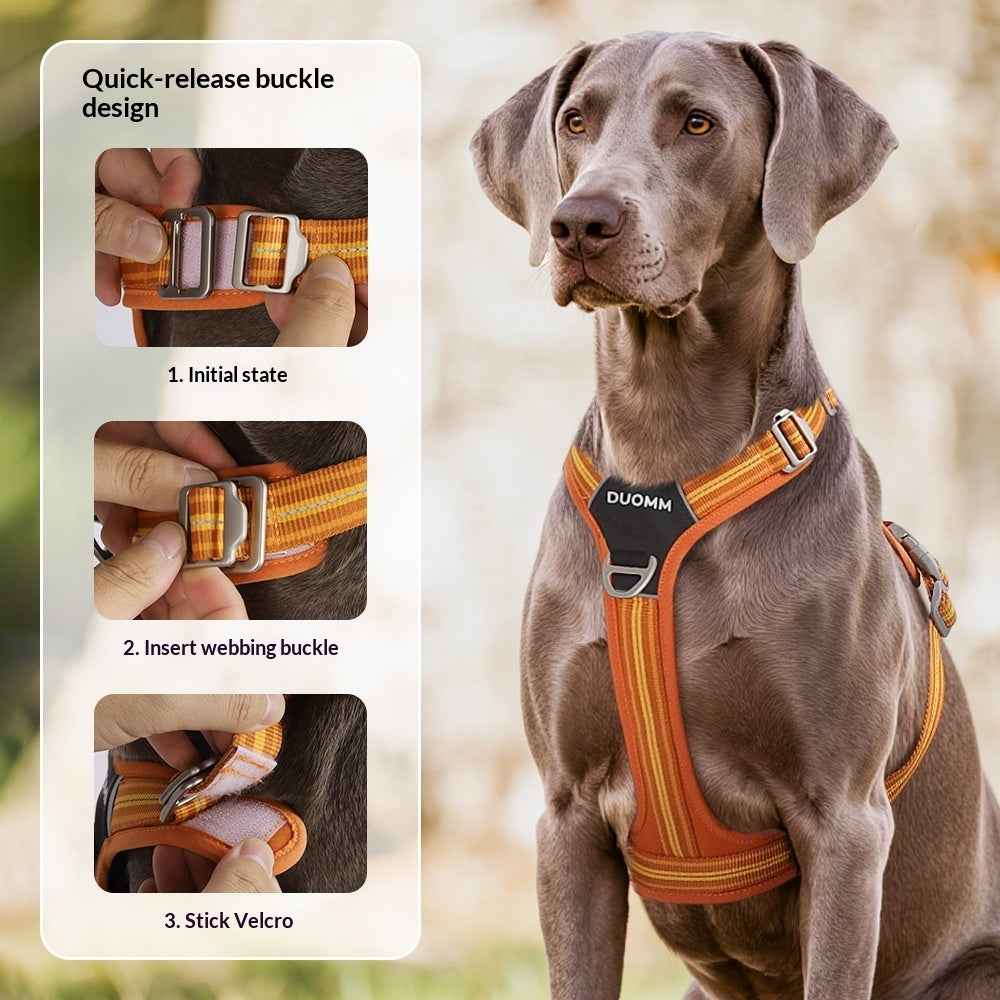 Outdoor Reflective Pet Harness Wear‑Resistant Adjustable Dog Cat Safety Vest