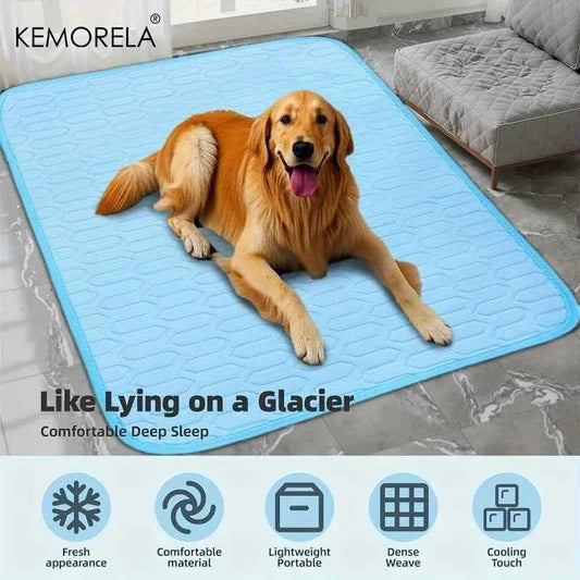 2025 Upgraded Ice-Cool Summer Pet Cooling Mat and Bed Sweat-Absorbent Fabric Available in 4 Sizes for Small Medium and Large Pet - Needora
