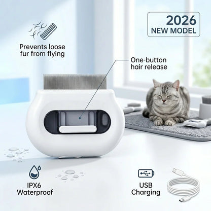 2026 Global Wholesale New Design Pet Product Flea Removal Spray Comb 300mAh ABS Material Ech-friendly for Cat Dog Rechargeable - Needora