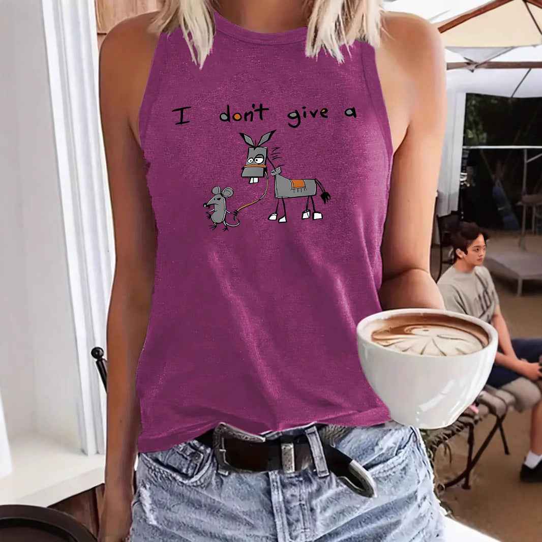 Alphabet animal print vest