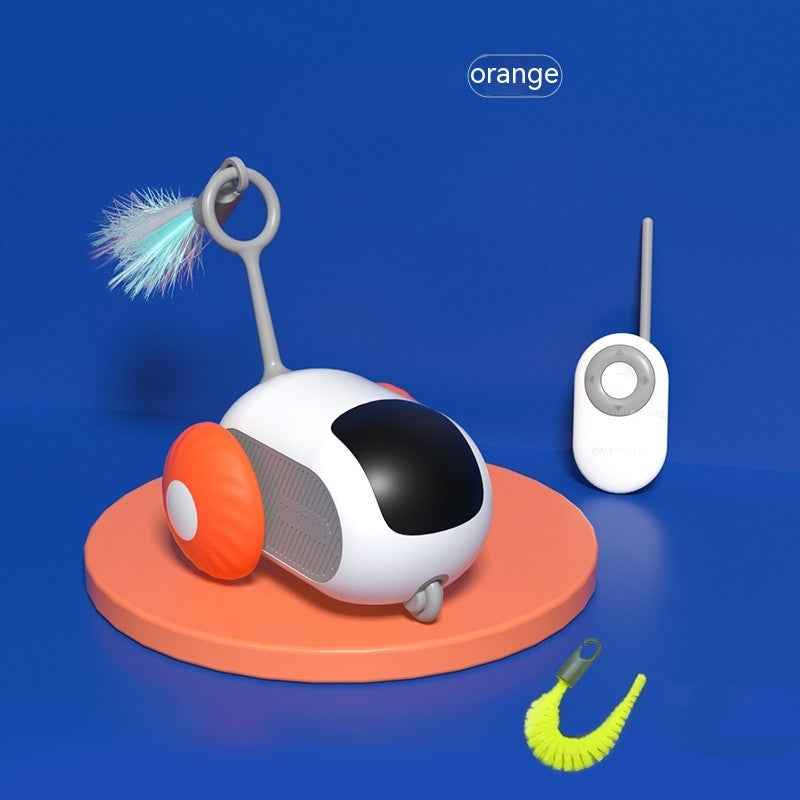 Remote Control Cat Car Toy USB Automatic Self‑Moving Smart Chasing Pet Vehicle