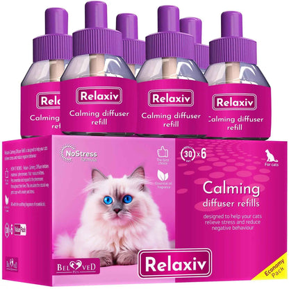Calming Cat Diffuser Refill & Anti Anxiety Pet Products   Feline Calm Pheromones & Cats Comfort   Stress Relief Help with Pee New Zone Aggression Fighting with Dogs & Behavior Control