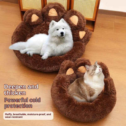 Hand‑Shaped Plush Pet Bed – Soft Sofa Nest for Dogs