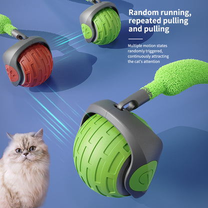 USB Rechargeable Indoor Random Running Cats Funny Automated Self-Rotating Rolling Toy Smart Pet Teasing Cat Ball