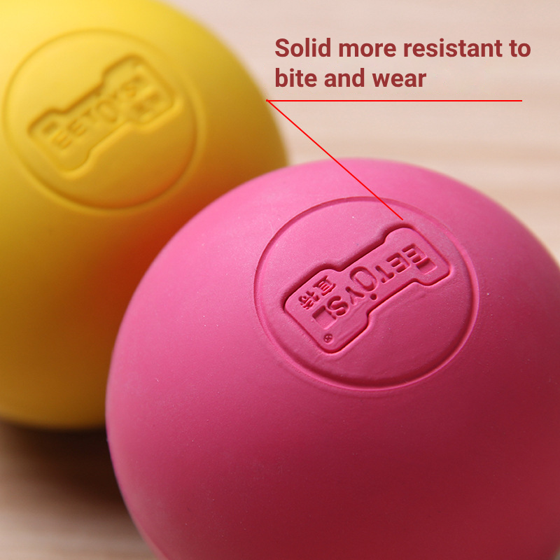 Rubber elastic solid ball dog toy grinding interactive training pet ball