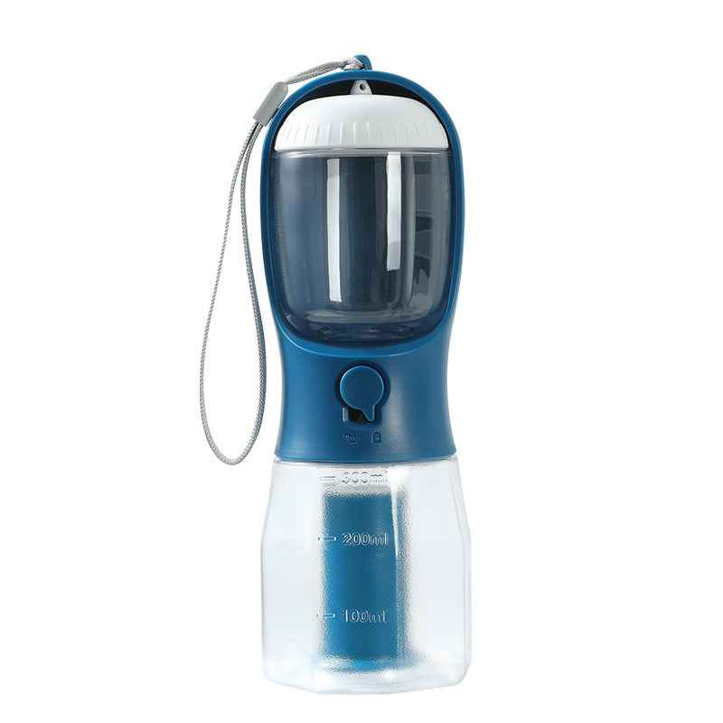 3‑in‑1 Dog Water Food Cup Portable Pet Bottle with Waste Bag Holder Travel