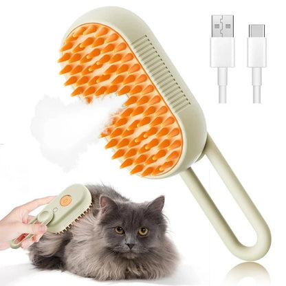 3-in-1 Dog Hair Brush Cat Hair Brush Electric Pet Cleaning Brush Steam Spray Brush Massage Hair Removal Comb anti-Tangle Brush - Needora