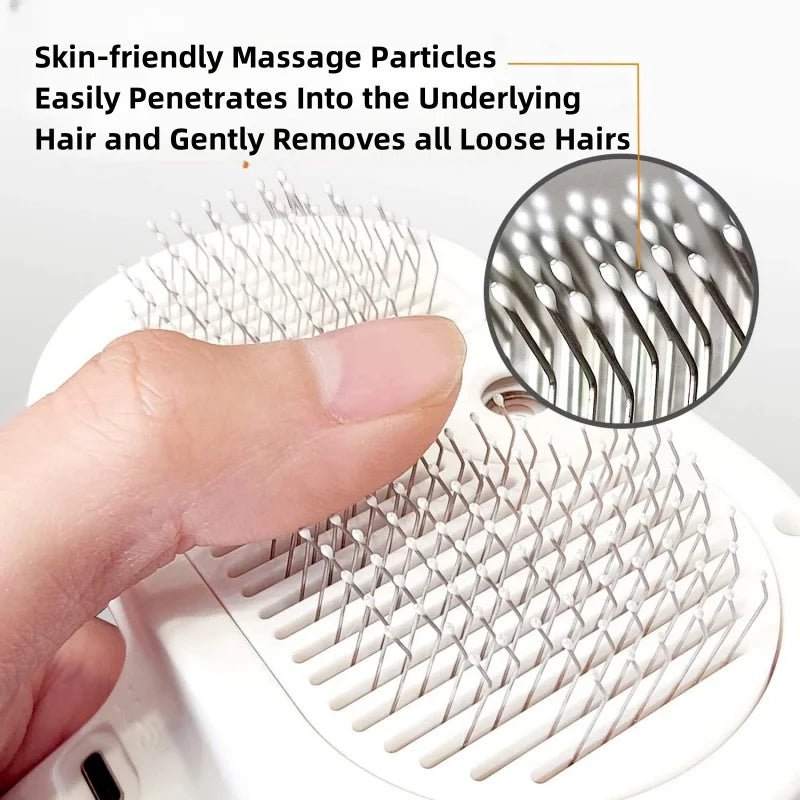3-in-1 Dog Hair Brush Cat Hair Brush Electric Pet Cleaning Brush Steam Spray Brush Massage Hair Removal Comb anti-Tangle Brush - Needora
