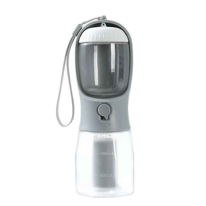 3‑in‑1 Dog Water Food Cup Portable Pet Bottle with Waste Bag Holder Travel