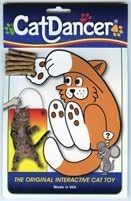 Cat chasing a Cat Dancer wire and cardboard lure toy