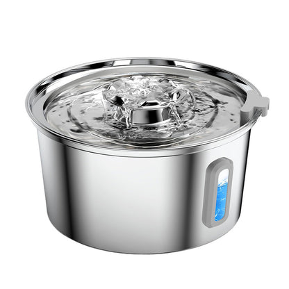 Stainless Steel Smart Pet Water Dispenser with Automatic Circulation and Filtration, Large Capacity Feeder for Cats and Dogs