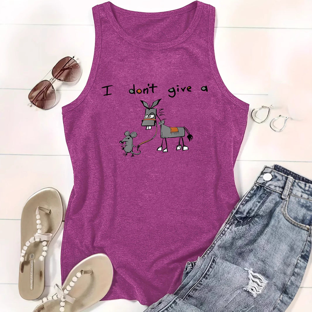Alphabet animal print vest