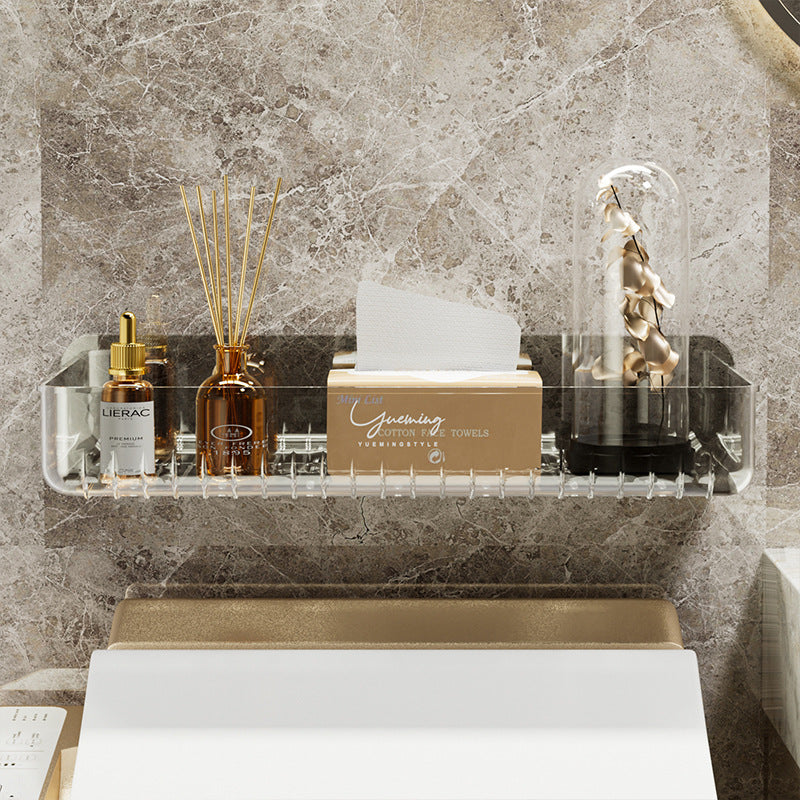 PET bathroom rack wash table cosmetic storage box on the wall bathroom storage rack toilet finishing appliances