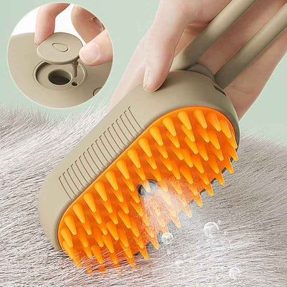 3‑in‑1 Cat Steam Brush Electric Pet Grooming Comb Hair Removal Massage Tool