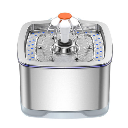Stainless Steel Smart Pet Water Dispenser with Automatic Circulation and Filtration, Large Capacity Feeder for Cats and Dogs