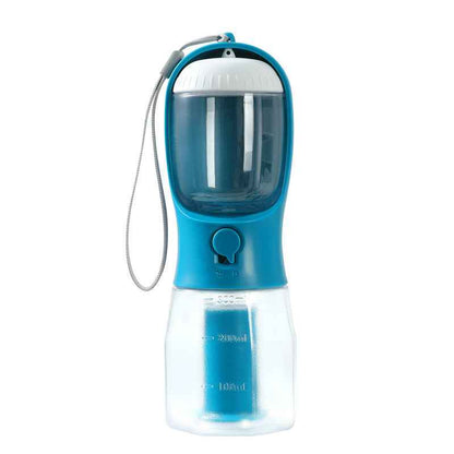 3‑in‑1 Dog Water Food Cup Portable Pet Bottle with Waste Bag Holder Travel