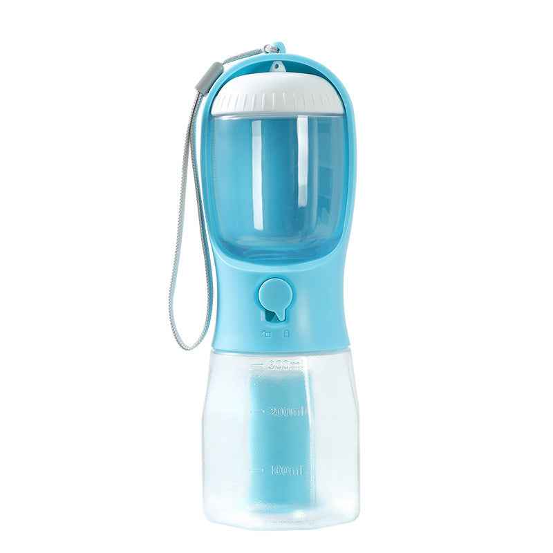 3‑in‑1 Dog Water Food Cup Portable Pet Bottle with Waste Bag Holder Travel