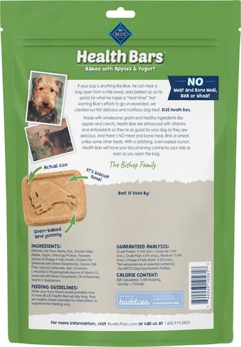 Blue Buffalo Health Bars Apple & Yogurt Dog Biscuits, 3.5 lb