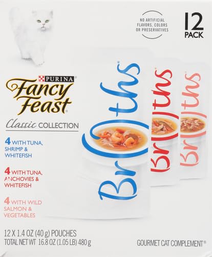 Fancy Feast Broths Seafood – side view