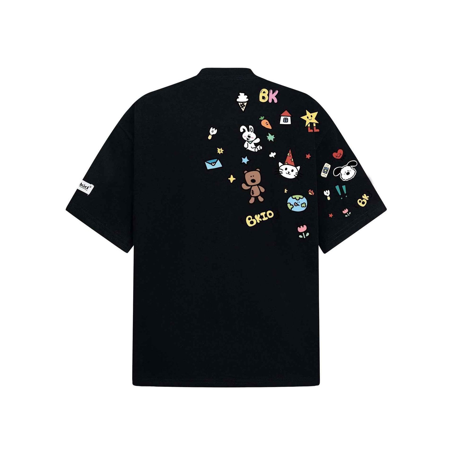Street Style Fun Animal Letter Print Short Sleeve T-Shirt Unisex Loose Casual Half Sleeve Wholesale
