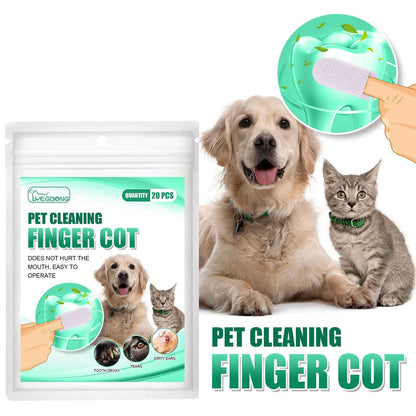 Pet Tooth Cleaning Finger Sleeves for Dogs and Cats Oral Hygiene Care