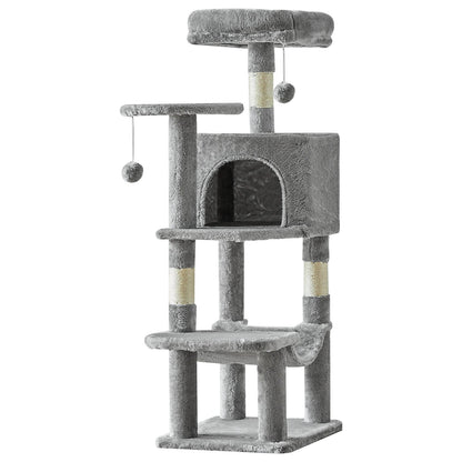 44 Inch Tall Cat Tree Tower for Multiple Cats with Sisal Scratching Posts Condo Perch Platform Indoor Cat Furniture Pet - Needora