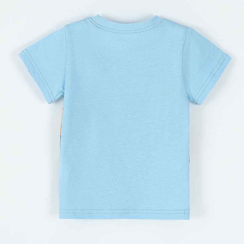 T-Shirt for Boys with Farm Animal and Tractor Print
