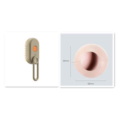 3‑in‑1 Cat Steam Brush Electric Pet Grooming Comb Hair Removal Massage Tool