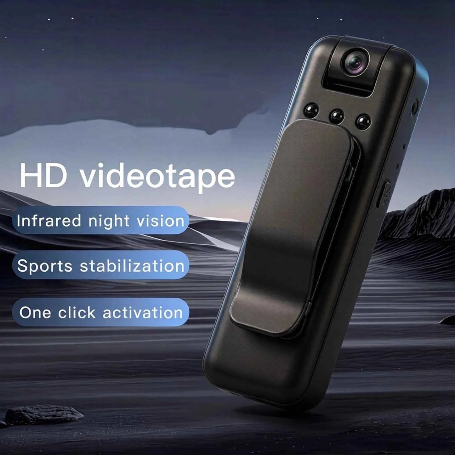 4K Thumb-sized Action Cam, Hands-free Wearable Cam with Audio & Video Recording for Work, Travel, Pet Walking, Vlog - Needora
