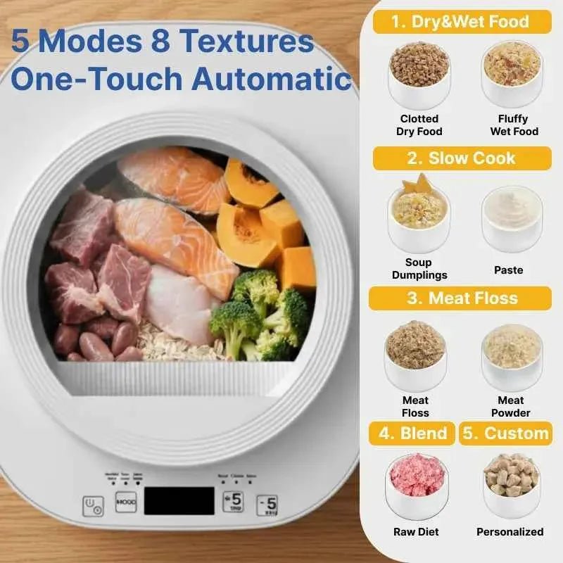 4L Smart Automatic Pet Food Maker & Feeder – Self-Cleaning Meal Prep Machine for Dogs & Cats - Needora