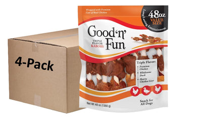 Good 'n' Fun Triple Flavor Kabobs Dog Chews, 24 oz