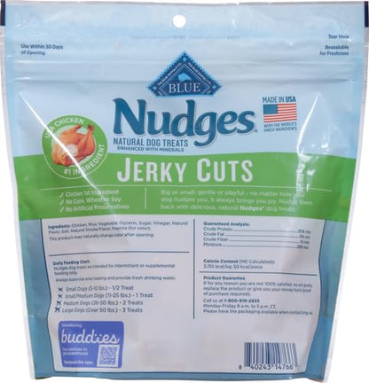 Blue Buffalo Nudges Chicken Jerky Cuts Dog Treats, 16 oz