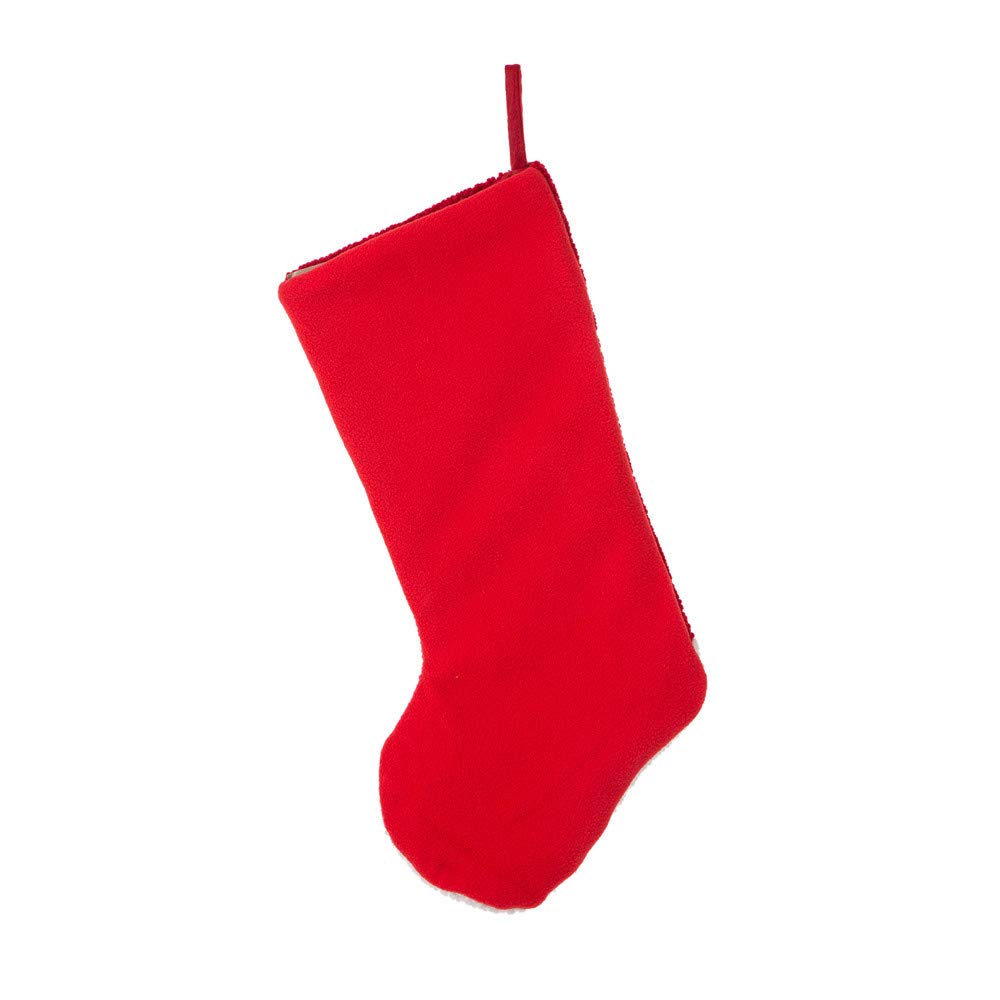 Glitzhome LED Christmas Stockings – 21" Embroidered Linen Stockings, 2-Pack