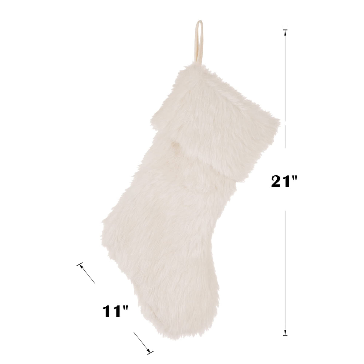 Glitzhome LED Christmas Stockings – 21" Embroidered Linen Stockings, 2-Pack
