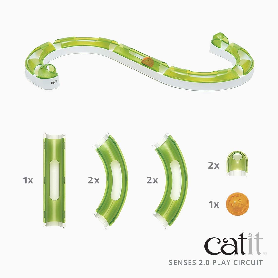 Catit ball track cat toy with peek-a-boo openings