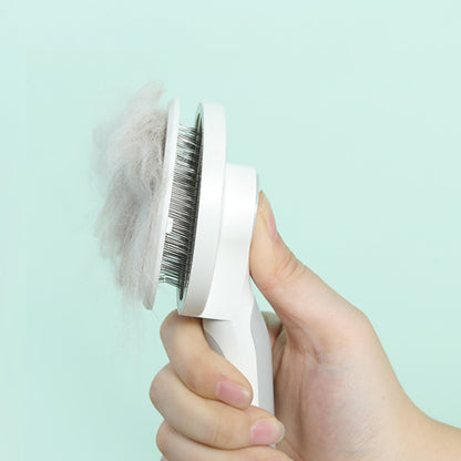 Self-Cleaning Slicker Brush for Dogs & Cats – Shedding & Grooming Comb
